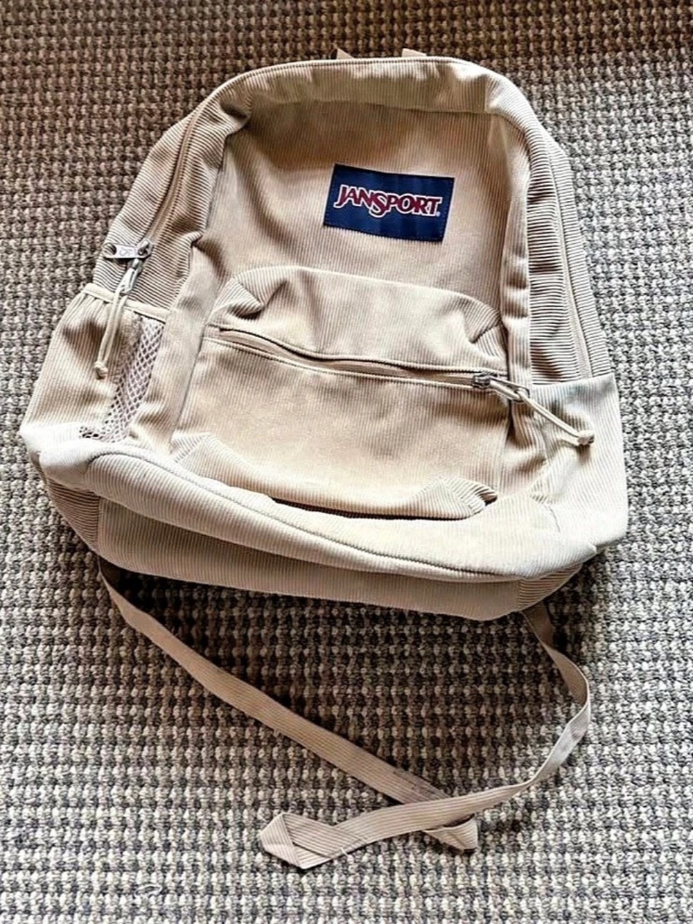 JanSport SuperBreak Plus FX Corduroy Backpack Beige